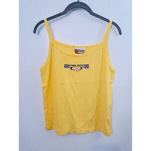 Chase Authentics Michael Waltrip Yellow Boxy Y2K Tank Large